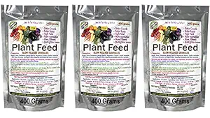 TSR Organic Fertilisers & Pesticides Plant Feed Slow Release Shiny granules (400 + 400 + 400 Grams) for All Types of Fruits, Flowers, Vegetables, Home and Garden Fertilizer