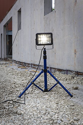 as – Schwabe Chip-LED-Strahler 30 W auf Stativ mit Transport-Koffer, IP 65 Baustrahler für Aussen und Baustelle, Blau a_plus, 1 Stück, 46404 - 4