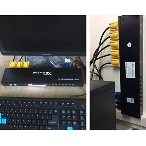 Verbesserte mt-viki 8 Port Smart KVM Switch manuell Tastendruck VGA USB Kabel Verlängerung Switcher Konsole mit original Fernbedienung 801uk-l - 7