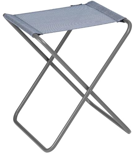 Sgabello Pieghevole Lafuma - Leggero, Compatto, In Alluminio E Batyline, Grigio