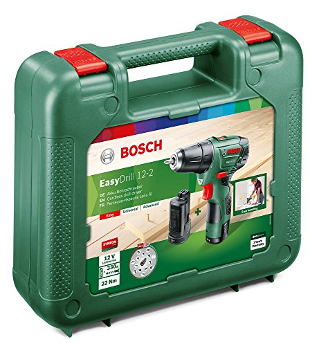 Bosch DIY Akku-Bohrschrauber EasyDrill 12-2, 2 Akku, Ladegerät, Doppelschrauberbit, Koffer (12 V, 2,5 Ah, 20 mm Bohr-Ø in Holz) - 5