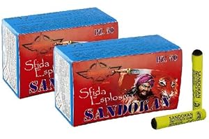 Trischitti Sfida Esplosiva: Petardo Sandokan P1 V°D - Confezione da 100 pezzi, AP-007/2, Giallo