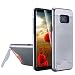 Produktbild Galaxy S8 Plus Hülle,Galaxy S8 Plus Case, Snewill Credit Card Holder Slot Case with Kickstand Shock Absorbing Dual Layer Brush Matte Case Cover for Samsung Galaxy S8 Plus - Grey