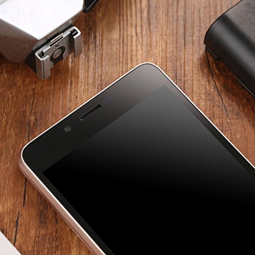 LEAGOO KIICAA POWER 5,0 Zoll Android 7.0 Smartphone Dual SIM 3G ohne Vertrag Handy MT6580A Quad Core 1.3GHz 2GB RAM 16GB ROM Dual Kamera, Fingerabdruck, 4000mAh Akku (Gold)