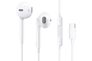 KOGWJTE USB C Headphones for iPhone 16 Pro Max 15 Plus iPad Pro In-Ear Headphones with Cable Type C, Microphone, Volume Control for Samsung S23 S22 S21 S20 A53 A54 A34 Google Pixel 8 7 6A 5 4