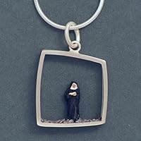 Silberanhänger Nonne