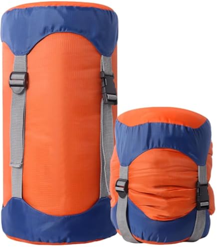 Sac De Compression Pour Sac De Couchage – Tissu Polyester Imperméable – Sangles De Serrage – Poignée De Transport – Pour Randonnée, Camping
