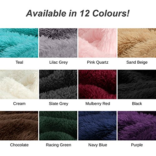 Snug Rug Kuscheldecke, Luxusversion aus Sherpa-Fleece, Überwurf, Sandbeige, 127 x 178 cm - 6