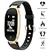 Price comparison product image elecfan Fitness Tracker Waterproof, Smart Watches with Heart Rate/Sleep Monitor Pedometer Multiple Functions Sport Smart Bracelet Running Wristband Ladies Women for Android & iOS Phones - Black&Gold