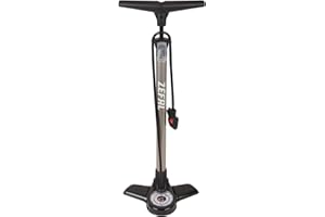 ZEFAL Profil Max FP20 - Pompe à pied vélo - Manomètre et Raccord Intuitif Z-Switch, Argent