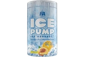 FITNESS AUTHORITY FA Nutrition Ice Pump Booster | 463g je Behälter | Pre-Workout Training Kühleffekt Body Building | L-Citrullin Beta Alanin Koffein | Nahrungsergänzungsmittel (Citrus-Peach)