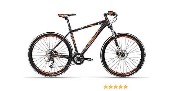 Lombardo bikes - Mountain Bike Sestriere 350 U / 27.5 NERO/ARANCIO OPACO  19\