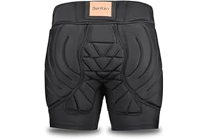 BenKen Pantaloncini Imbottiti in Eva 3D per Proteggere Fianchi e Glutei, Traspiranti, Protezione dagli Urti, Resistenza alle Cadute, per Skateboard, Snowboard, Pattinaggio, Equitazione, Ciclismo