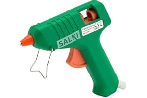 SALKI Pistola de Encolar Mini 25W – Aplicador de Silicona Caliente con Soporte, Compatible con Barras Termofusibles de 7,5 mm de Diámetro, 240V