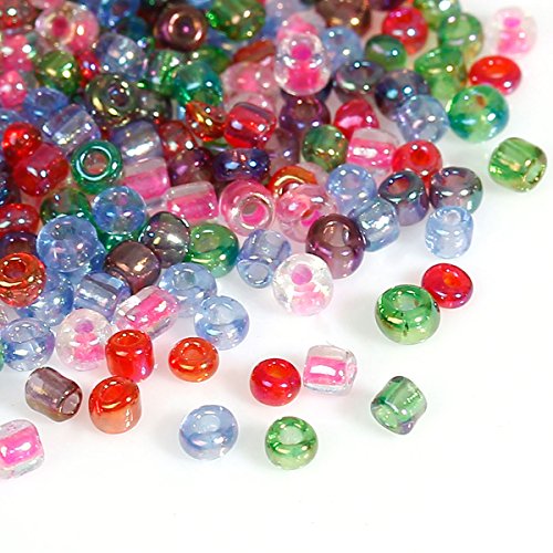 50g Mixed Coloured Seed Beads Glass 2mm Size 11/0 J09084XA