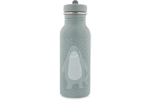 Trixie Baby Trixie - Borraccia per bambini, in acciaio inossidabile, 500 ml, motivo: Mr. Squalo (Squalo), 41-225