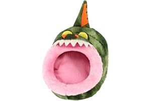 Urijk Panier pour Cochons d'Inde Adulte et Bébé en Peluche avec Coussin Amovible Ultra Doux et Confortable Nid Lit Maison Niche Grotte Abri Chaud pour Hérisson Hamster Chinchilla Écureuil Lapin Chat