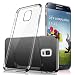 Produktbild Note 4 Handyhülle, SevenPanda Luxus Plating Elegant Durchsichtig Design Samsung Galaxy Note 4 Überzug Crystal Stoßstange mit Flexibel TPU Gel Gummi Backcover Kratzfest Rückseite Hülle mit Plating Bumper Leicht Etui Passen für Samsung Galaxy Note 4 - Schwarz