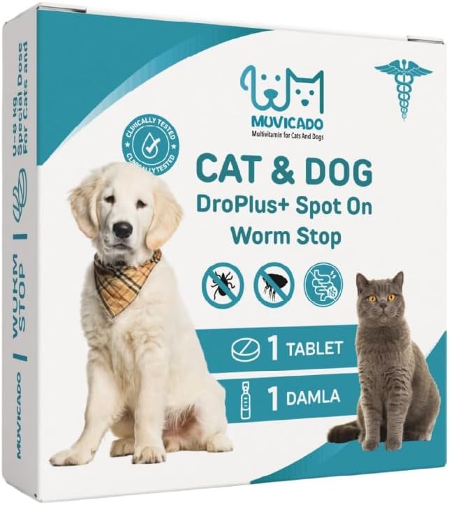 Kedi Köpek Worm Stop İç Dış Parazit Damla Tablet Seti
