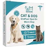 Cat Dog Worm Stop Inner Outer Parasite Drop Tablet Set