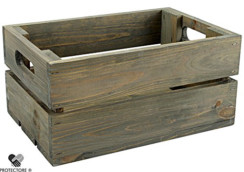 Kleine Holzkiste – Stiege – Steige – “ Mini “ – hellgrau – 3er Sparset / 5er Sparset – Geschenkverpackung – Geschenkidee – Präsentkorb – leer (3er Spar Set) - 2