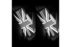 Qirc Car Seat Belt Shoulder Pad, British Union Jack Seat Belt Shoulder Pad 2 Pieces (Grey)