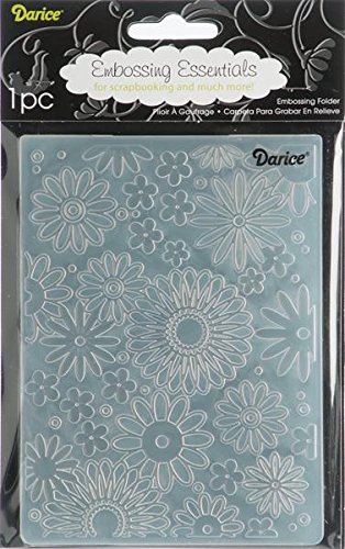 Darice 1217-41 Prägeschablone, Flower Frenzy, Plastik, transparent, 10,8 x 14,6 x 0,4 cm