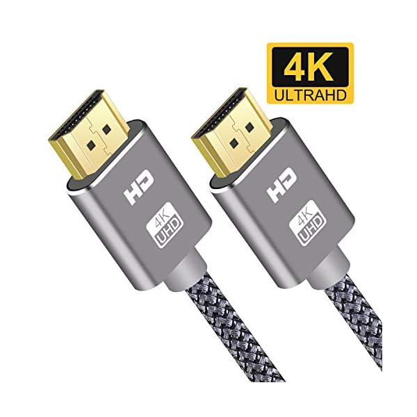 SUCESO Cable HDMI 4K 1M Cable HDMI 2.0 de Alta Velocidad Trenzado de Nailon Ultra HD 4K a 60Hz a 18Gbps Soporta con…