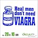 Produktbild REAL MAN DON`T NEED VIAGRA XL 2351 // Sticker OEM JDM Style Aufkleber (Blau)