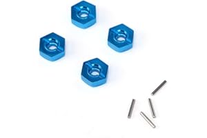 KIMISS Wltoys 144001 Parts WL Toys Ruote in Lega di Alluminio da 5 Mm con Mozzi a Montaggio Esagonale con Dado con Perni Adatti per Wltoys 1 14 144001 Rc Car
