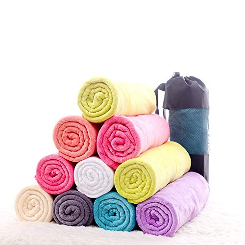 YOMYM Serviette Microfibre Drap de Bain Séchage Rapide légère Douce Grande Taille pour Serviette Voyage,Serviette Sport, Serviette Fitness Yoga, Microfiber Serviette de Bain - 180x90cm Violet