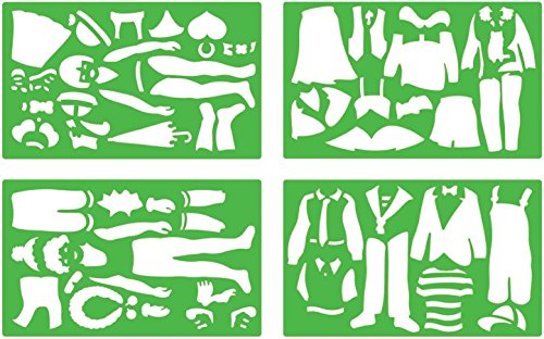 Quercetti - 13/2607 - Loisirs Créatifs - Set De 4 Pochoirs De La Mode