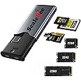 SCALEBEE 6 in 1 CFexpress Type B Type A SD SDXC SDHC MicroSD UHS II Card Reader USB 3.2 Gen 2 with Transfer up to 10GB/s with M.2 NVME SATA SSD Enclosure Compact Slim Metal Body with Type C Cable