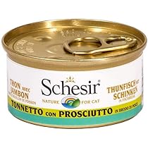 Cibo Umido Schesir Per Gatti - Tonnetto E Prosciutto In Gelatina, 24 Lattine Da 85g (2kg)