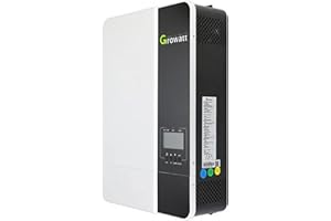 READYXIO Growatt - Inversor híbrido solar SPF 5000 W, 48 V CC a 230 V CA, controlador de carga solar MPPT integrado fuera de la red y soporta 6 inversores en paralelo