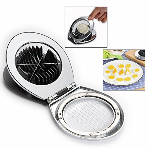 Cisixin Egg Slicer 3 In 1 Compact Boiled Egg Slicer Egg Wedger Mushroom Slicer