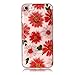 Produktbild iPhone 7 Hülle, Chreey Glitzer Muster Transparent Handyhülle Niedlich Mode Süß Temperament Weiche TPU Silikonhülle Case Ultra Dünn Kratzfest Durchsichtige Hülle Backcover [Chrysantheme]