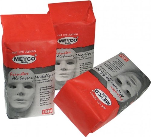 Feinster Alabaster Modelliergips, 2 x 1,5kg