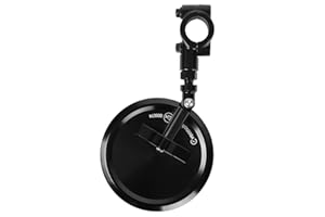 ‎EVERMOTOR evermotor Motorrad Spiegel, E24 Rückspiegel Motorrad, Ø95mm – 360° CNC Aluminium Lenkerendenspiegel, links oder rechts montierbar, für Ø22mm Lenker, 1 Stück