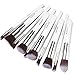ACEVIVI Professional 10pcs Premium Synthetic Kabuki Makeup Brush Set Foundation Blending Cosmetic Brushes Essential Kit
