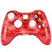 Produktbild Molyhood XBOX 360 Wireless Controller, Xbox 360 Wireless Gamepad PC-Controller Transparente Gamepad mit 8 LED-Leuchten für PC/Xbox 360 (Windows XP/7/8/10), rot