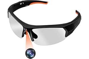 TANGMI Action Cam, 1080P HD Brille mit Kamera, Polarisiertes Objektiv, Eingebauter 32GB Speicher, Kamera Brille unterstützt Videoaufnahmen und Fotoaufnahmen für Outdoor-Sport