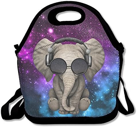 Elephant Glasses Galaxy Lunch Tote Bag Bags Awesome Lunch Handbag Lunchbox Box For School Work Outdoor