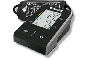 Sifuplex Blutdruckmessgerät Oberarm – Präzises Blutdruck Messgerät mit WHO-Klassifikation – Pulsmesser & Arrhythmie-Erkennung – Für 2 Nutzer, USB-C