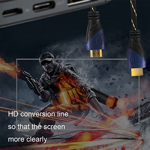 HDMI Kabel,LESHP Premium 10m Ultra HD 4k | High Speed with Ethernet | HDMI 1.4a kompatibel | 4K Ultra Full HD 1080p | 3D / ARC / CEC (Blau+Schwarz) - 6