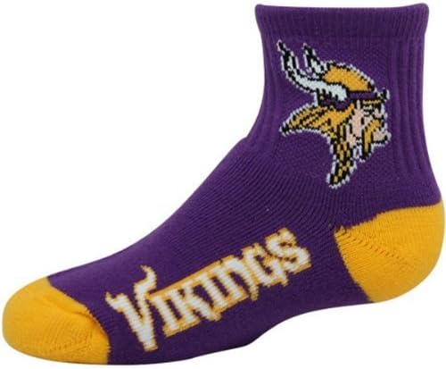 Minnesota Vikings Large Team Color Crew Socks by Fore Bare Feet