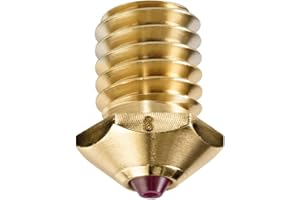 DUROZZLE 3D-Drucker Rubin-Düse 0,8 mm für Bambu Lab P1P / P1S / X1 / X1C aufgerüsteten Hotend, Hochgeschwindigkeits-3D-Druck, gehärtet & abriebfest (Bambu Lab, 0,8 mm)