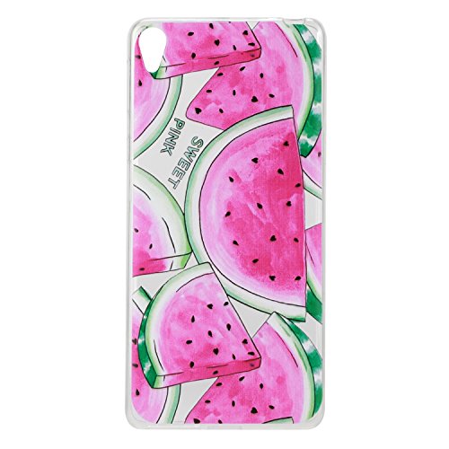 Sony Xperia E5 hülle,Sony Xperia E5 Case, Cozy Hut Kratzfeste Plating TPU Silicone Case Schutzhülle Ultra Dünn Tasche für mit Sony Xperia E5 Hülle Case Transparent - Wassermelone