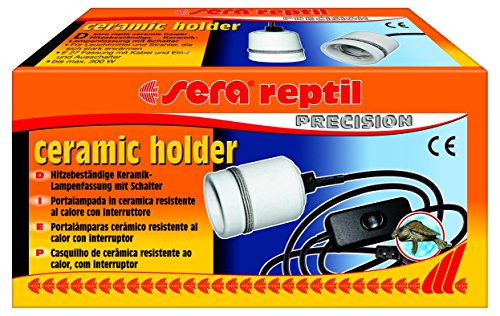 Sera 32012 Reptil Ceramic Holder una Capacidad de cerámica con Cable e Interruptor para instalaciones de terrarios