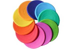 EQLEF Disques Volants Disque Volant Non Glissant Soft Silicone Toy Parents Kid Time Outdoor Sport 2 Pcs (Aléatoire)